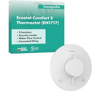 hansgrohe 33718700 Ecostat Comfort S Thermostat encastrable pour 2 Fonctions avec Combinaison de sécurité intégrée Selon EN1717 Blanc Mat