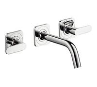 Hansgrohe 34313000 7846119 Citterio M Kit de Couleurs avec écoulement 166 mm pour Robinetterie à 3 trous avec rosace Chromé