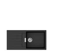 hansgrohe évier encastré 43358170 750x490mm, cuve principale et supplémentaire, 980x480mm, noir graphite