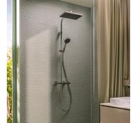 hansgrohe Activera Q Showerpipe 290/180 1jet, EcoSmart, avec Ecostat Fine, 28748000, Couleur: chrome