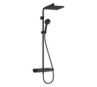 hansgrohe Activera Q Showerpipe 290/180 1jet, EcoSmart+, avec ShowerTablet Select 360 Varia, 28649670, Couleur: noir mat