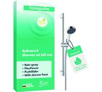 hansgrohe Activera S kit de douche 95, 1 jet, EcoSmart, avec barre de douche 65cm, 28041000, Couleur: chrome