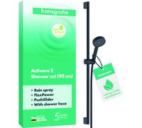 hansgrohe Activera S kit de douche 95, 1 jet, EcoSmart, avec barre de douche 90cm, 28042670, Couleur: noir mat