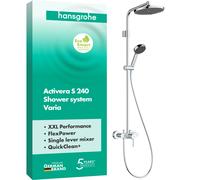 hansgrohe Activera S Système de douche 240, 1 type de jet, EcoSmart avec mitigeur Varia, 28875000