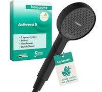 Pommeau de douche Hansgrohe Activera Select S 28034670 2 jets économie d'eau+, Ø 95 mm, EcoSmart, 5,7 l/min, noir mat