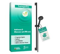 Ensemble de douche Hansgrohe Activera Select S 28865670, pommeau de douche 95 mm, 2 jets, noir mat
