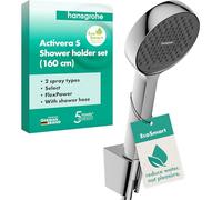 Hansgrohe Set de support de douche Activera Select S - 2 jets, EcoSmart, flexibles 160 cm, chrome