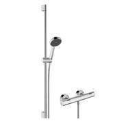 Système de douche Hansgrohe Activera Select S 28086000, pommeau de douche 95 mm, 2 jets, montage en surface, chromé