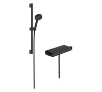 Système de douche hansgrohe Activera Select S 28087670, pommeau de douche 95 mm, 2 jets, montage en surface, noir mat