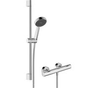 hansgrohe Activera Select S 28876000 Set de douche avec thermostat, pommeau de douche à économie d'eau (EcoSmart), barre de douche 65 cm, flexible de douche 1,60 m et support de pommeau de douche