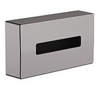 Hansgrohe Boîte à mouchoirs AddStoris 41774340 – fixation murale, chrome noir brossé