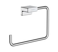 hansgrohe AddStoris - Anneau porte-serviettes, Porte-serviettes pour montage mural, fixation cachée, Accessoires de salle de bains, Chromé, 41754000