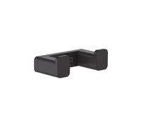 hansgrohe AddStoris - Crochet porte-serviettes double, Porte-serviettes, Crochet pour peignoir, fixation cachée, Accessoires de salle de bains, Noir mat, 41755670