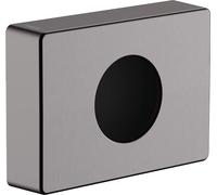 hansgrohe AddStoris - Distributeur de sachets hygiéniques, Boîte de sachets hygiéniques pour montage mural, fixation cachée, Accessoires de salle de bains, Noir chromé brossé, 41773340