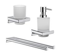 hansgrohe AddStoris Ensemble d'accessoires de salle de bains, 41749000+41770000+41745000,