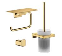 Hansgrohe Addstoris Ensemble d'accessoires WC - 3 pièces - Optique or SW647639/SW647637/SW651111