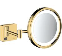 Hansgrohe AddStoris miroir cosmétique 21.7x21.7 cm arrondi avec éclairage doré 41790990