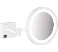 Hansgrohe Addstoris miroir de maquillage led 3x grossissement mat blanc 41790700