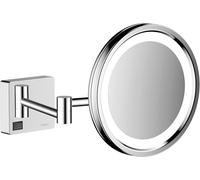 hansgrohe Miroir de rasage AddStoris 41790000 avec éclairage LED, montage mural, chromé