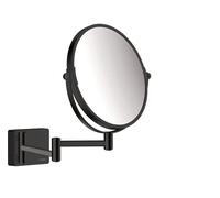 Hansgrohe Miroir de rasage AddStoris 41791670 – grossissement 1x et 3x, fixation murale, noir mat