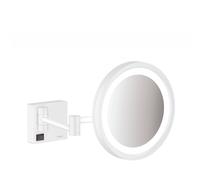 Hansgrohe Miroir de rasage AddStoris 41790700 LED grossissant x3 fixation murale blanc mat