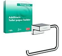 hansgrohe AddStoris Papierrollenhalter 41771000 sans couvercle, montage mural, métal, chromé
