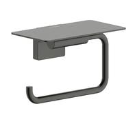 hansgrohe AddStoris S 41789340 Porte-Papier Toilette avec étagère, Support de Papier Toilette pour Montage Mural, Support de Rouleau de Papier Toilette, Fixation cachée, Accessoires de Salle de Bain