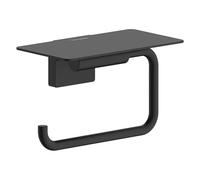 hansgrohe AddStoris S Porte-rouleau de papier avec tablette, 41789670, Couleur: noir mat