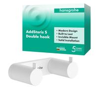 hansgrohe AddStoris S crochet porte-serviette double, 41785700, Couleur: Blanc mat