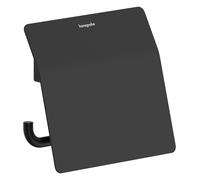 hansgrohe AddStoris S Porte-rouleau de papier avec couvercle, 41783670, Couleur: noir mat