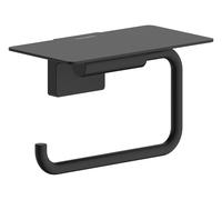 hansgrohe AddStoris S Porte-rouleau de papier avec tablette, 41789670, Couleur: noir mat