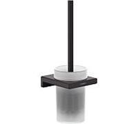 hansgrohe AddStoris WC - garniture de toilette Support mural, métal, verre, noir mat