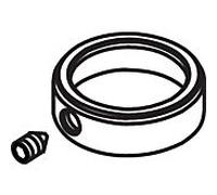 hansgrohe bague de blocage pour joint à rotule 98942830 douche de tête nickel poli