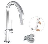 Hansgrohe Robinet de cuisine Aqittura M91 76826000 – bec extractible, 1 jet, sBox, chromé