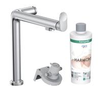 Hansgrohe - Aqittura M91 mitigeur de cuisine 240 FilterSystem, 1 jet avec kit de démarrage, Chrome (76802000)