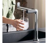hansgrohe Aqittura M91 Mitigeur de cuisine avec système de filtration et de gazéification de l’eau, extractible, pivotant, 76810000,