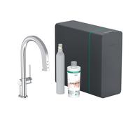 hansgrohe Aqittura M91 Mitigeur de cuisine, avec système d'eau pétillante et sBox lite, 76839000,