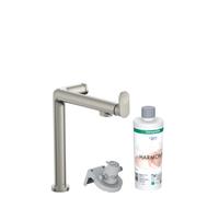 Hansgrohe Mitigeur de cuisine Aqittura M91 avec filtre sur pied acier inoxydable 76802800