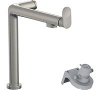 hansgrohe Aqittura M91 Mitigeur de cuisine, Filtersystem 240, 1jet, 76804800, Couleur: acier inoxydable brossé