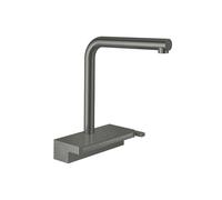 hansgrohe Aquno Select 73836341 Robinet de cuisine à 1 poignée 27,9 cm de haut Pulvérisateur extractible 1,75 GPM en chrome noir brossé