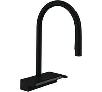 hansgrohe Aquno Select M81 Mitigeur monocommande de cuisine 170, douche extractible, 3 jets, 7 l/min, 73837670, Couleur: Noir Mat