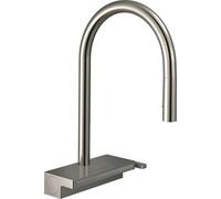 hansgrohe Aquno Select M81 Mitigeur monocommande de cuisine 170, douche extractible, 3 jets, sBox, 8 l/min, 73831800, Couleur: Finition en acier inoxydable