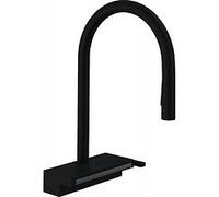 Hansgrohe Aquno Select M81 Mitigeur de cuisine 170, avec douchette extractible 3 jets, sBox, Noir mat (73831670)