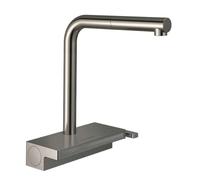 hansgrohe Aquno Select M81 Mitigeur de cuisine 250, avec douchette extractible 2 jets, sBox, aspect acier inox, 73830800