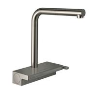 Hansgrohe Mitigeur monocommande cuisine Aquno Select M81, bec extractible, 2 jets, 5,9 l/min, inox