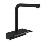 Hansgrohe Mitigeur monocommande de cuisine Aquno Select M81 – bec extractible, 2 jets – Noir Mat