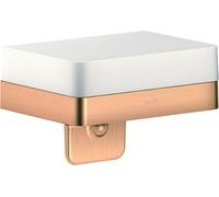 hansgrohe Distributeur de lotion Axor 42819140 avec étagère, verre, bronze brossé