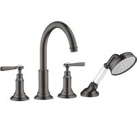 hansgrohe AXOR AXOR Montreux 4 trous pour bordure de carrelage, béqu'illes, projection 196mm, 16554340, Couleur: Chrome noir brossé