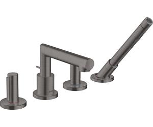hansgrohe AXOR AXOR Uno 4 trous pour jante de baignoire, Zerogriff, saillie 152mm, 45444340, Couleur: Chrome noir brossé