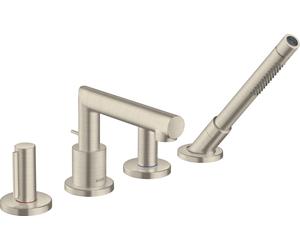 hansgrohe AXOR AXOR Uno 4 trous pour jante de baignoire, Zerogriff, saillie 152mm, 45444820, Couleur: Nickel brossé